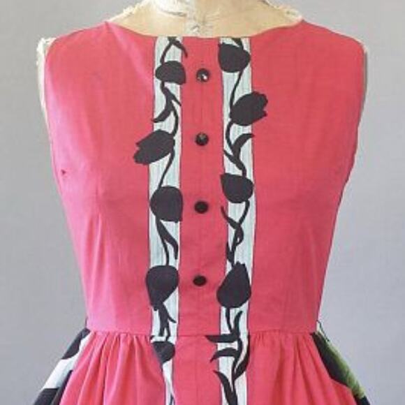 Amazing Unique True Vintage Fit and Flare dress LM - Picture 3 of 12